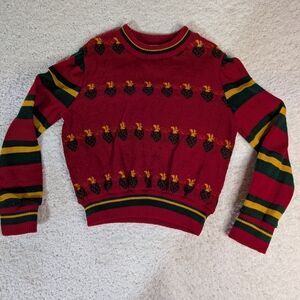 Vintage Aileen Kids Strawberry Sweater Size 6.  Please See Measurements In Pics